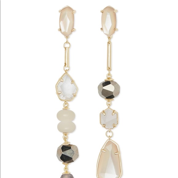 Kendra Scott Cosette Asymmetrical Earrings Ivory - Picture 7 of 7